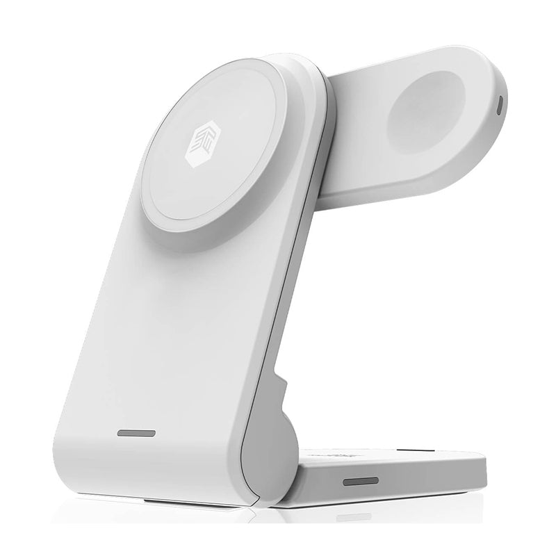 STM ChargeTree MAG - mobiele draadloze 3-in-1-oplader met MagSafe (wit) (2)
