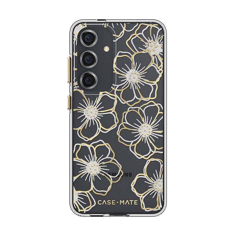 Case-Mate Floral Gems - hoesje voor Samsung Galaxy S24 (goud)