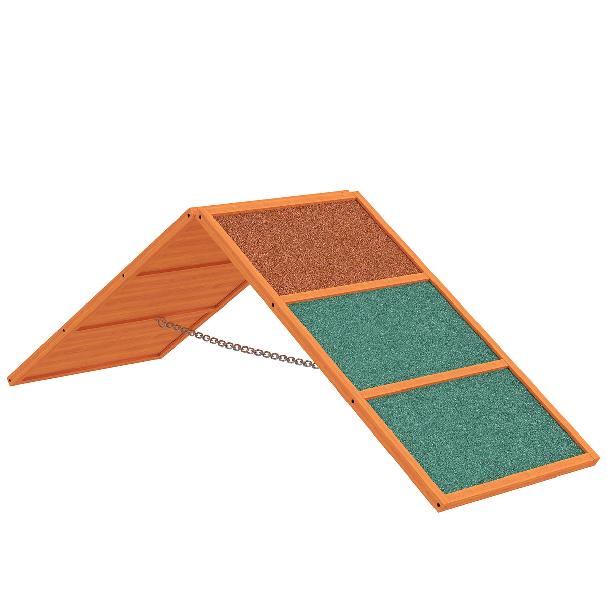 Agility hondenloopplank, inklapbaar, verstelbare hoogte, antislip, dennenhout, tot 40 kg, 173 x 59 x 66 cm