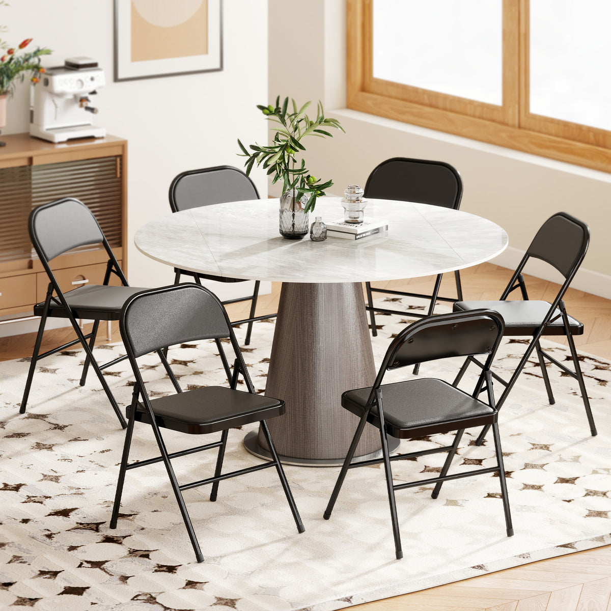 2-delige set klapstoelen, draagbare bureaustoelen, stalen poten, vouwstoel voor kantoor, receptie, wachtkamer (2)