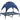 Hondenbed met baldakijn, outdoor hondenbed, opvouwbaar, verhoogde standaard, blauw + zwart