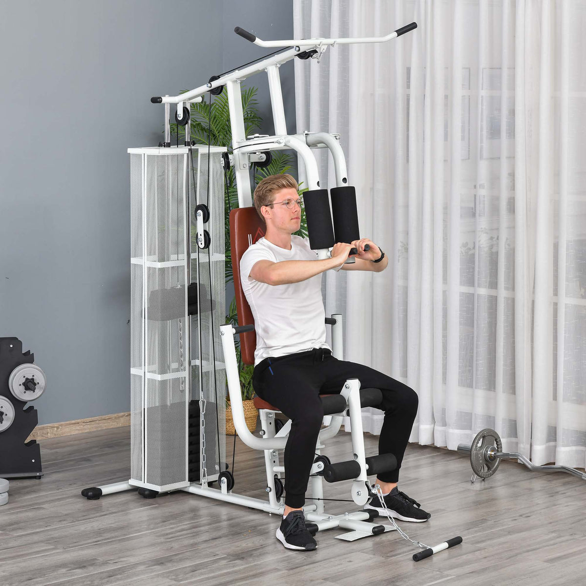 Krachtstation fitnessstation fitnessapparaat multifunctionele krachttraining multistation trainingsstation met (2)