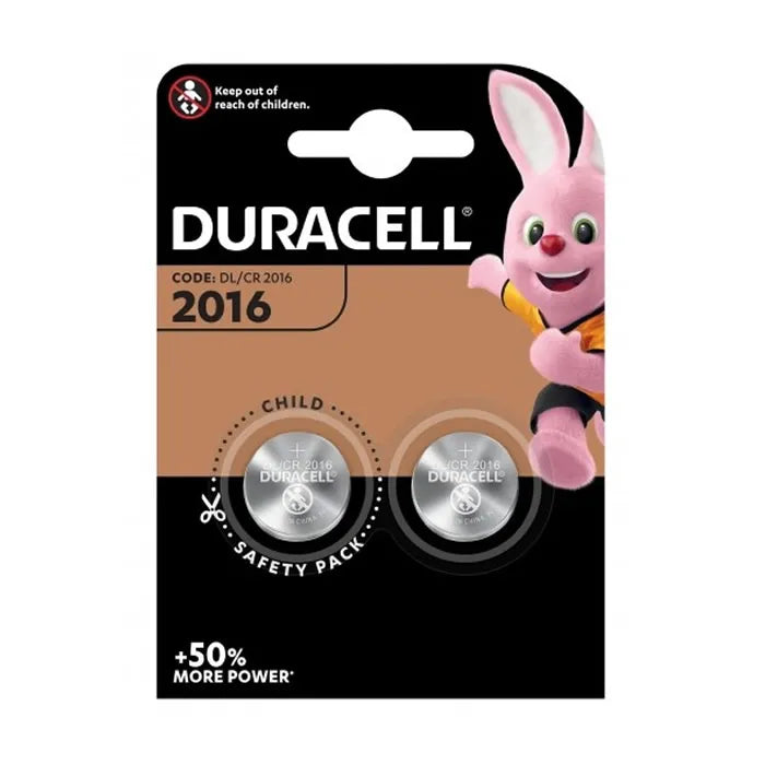Duracell Lithium Knoopcelbatterij 3V 2016 DL/CR2016 2 stuks
