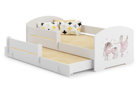 Double bed Luk 160x80 - Girl with unicorn