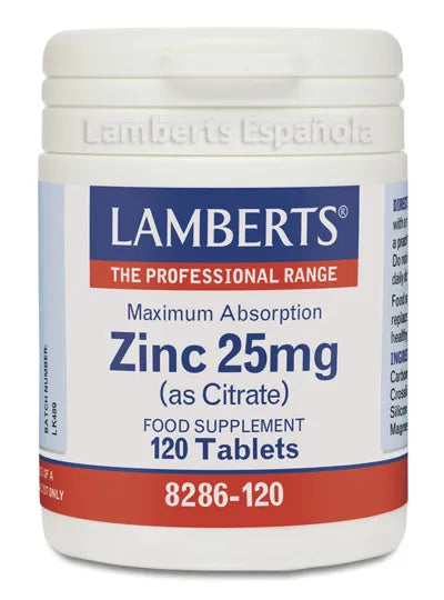 Lamberts Zinkcitraat 25 Mg 120 Capsules