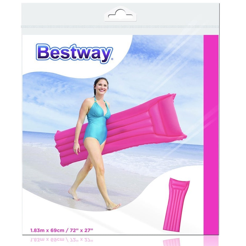 Bestway - Opblaasbaar luchtbed voor op het strand 183x69cm (roze) (2)