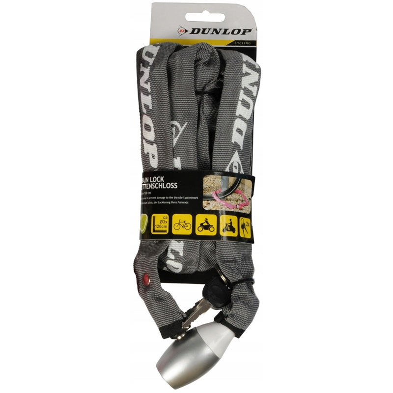 Dunlop - Fietsslot 120 cm (grijs)