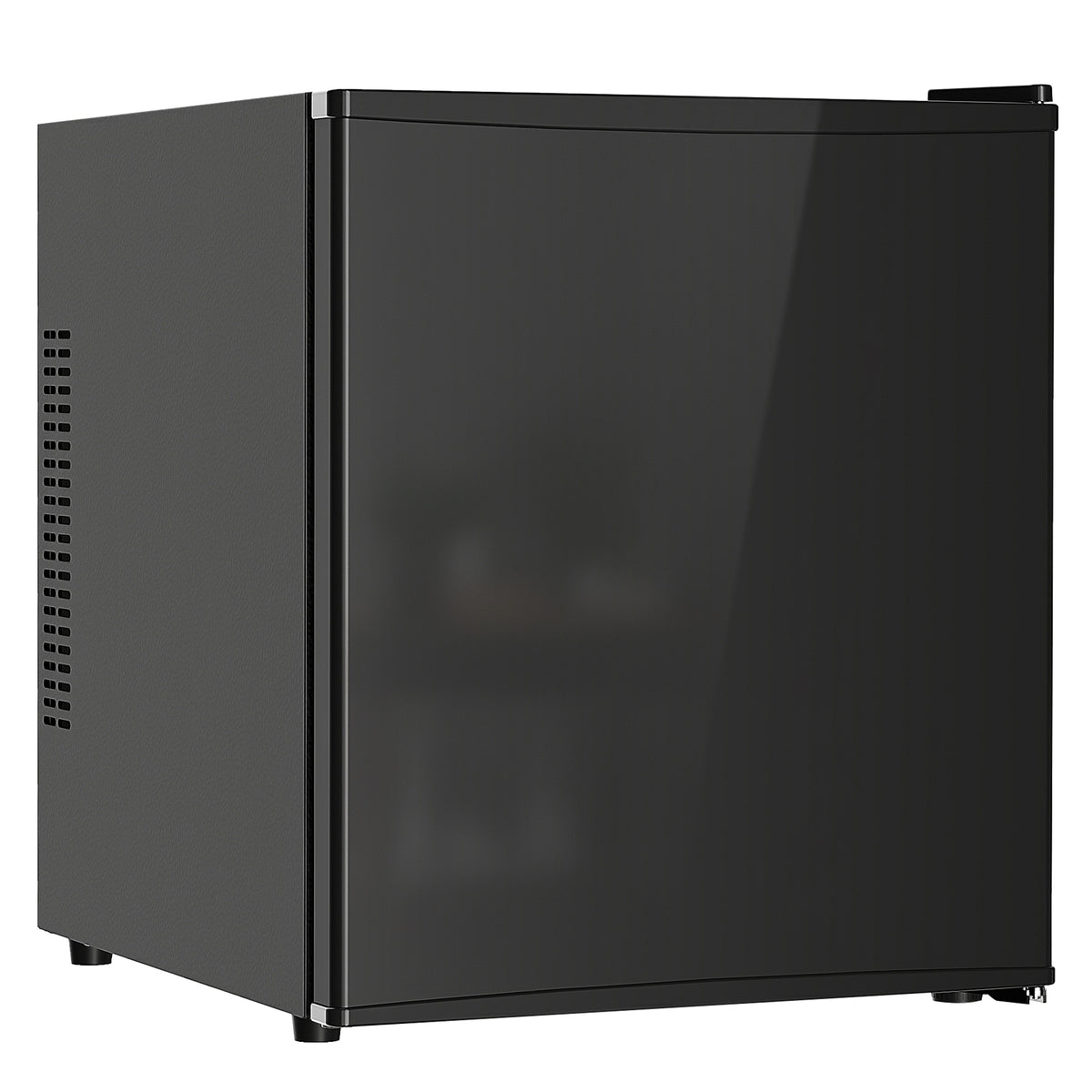 Mini koelkast 44L/46 blikjes kleine koelkast met instelbare thermostaat 43 x 51 x 51,3 cm, zwart