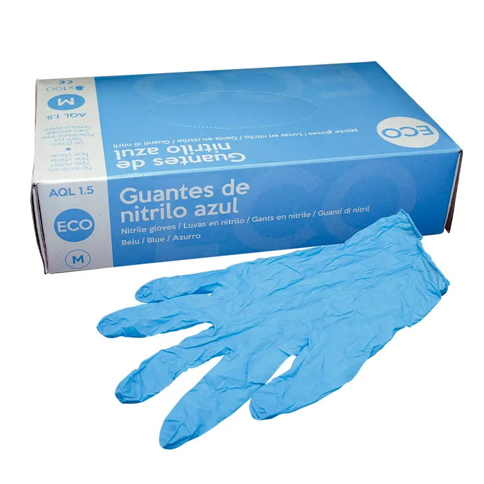 Abena nitril beschermhandschoenen blauw L 150 stuks