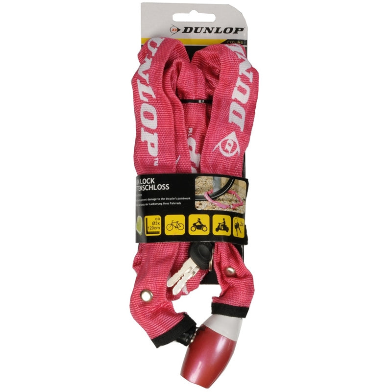 Dunlop - Fietsslot met cijfercode 120 cm (rood)