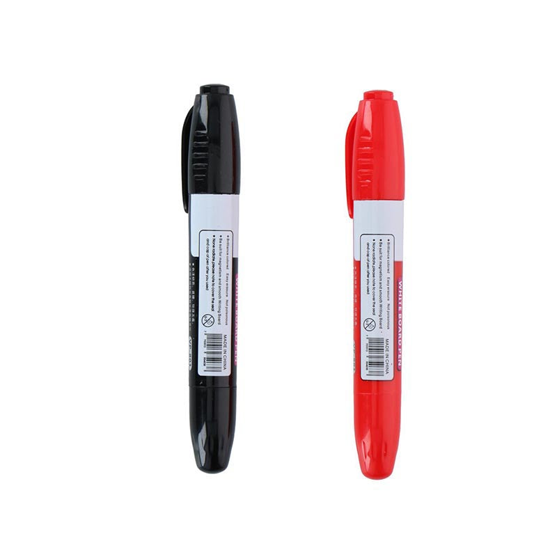 Topwrite - Set van twee dubbelzijdige whiteboardmarkers 2 st. (zwart/rood)