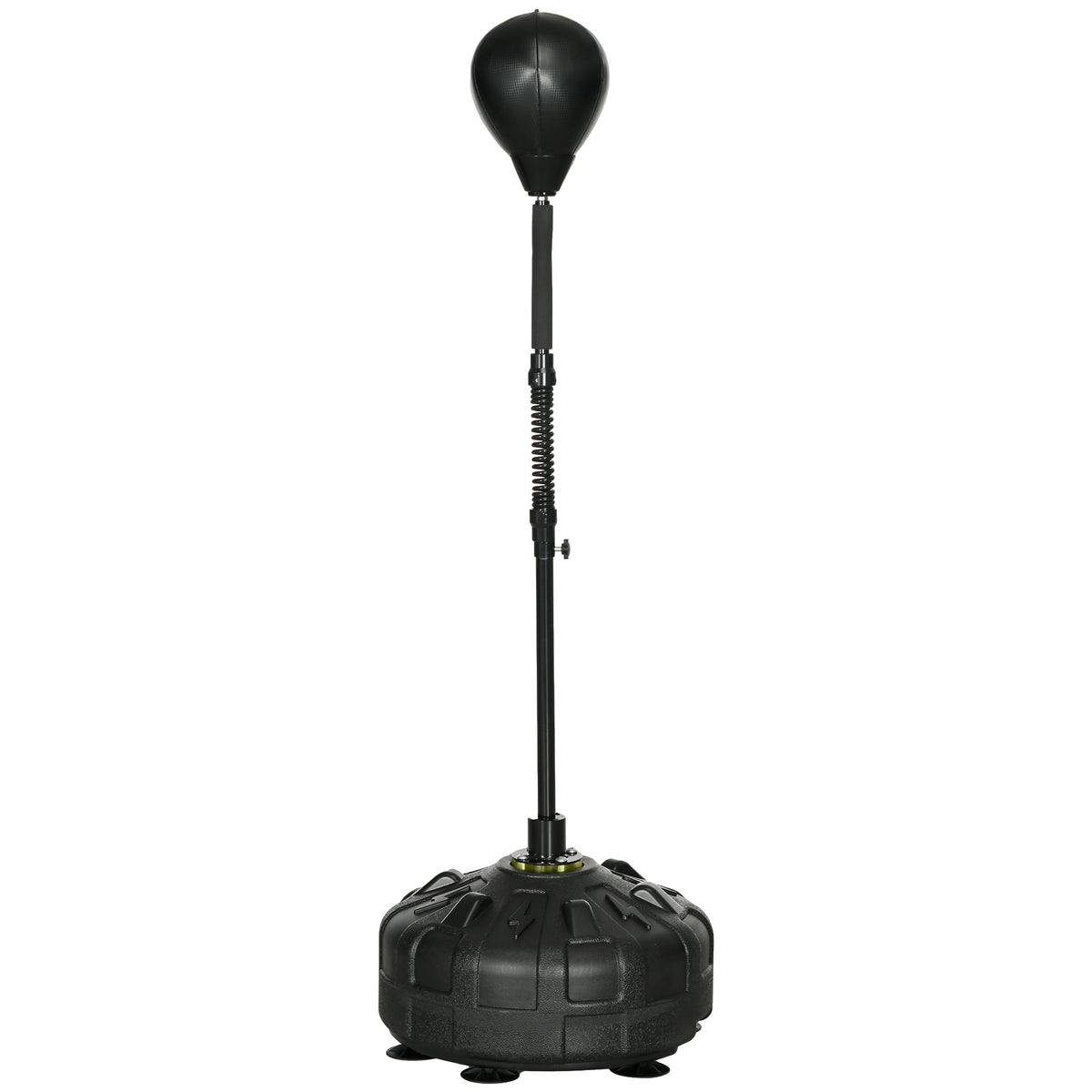 Punchingbal, boksstandaard, in hoogte verstelbaar 145-180 cm, vulbare voet, zwart