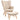 Accentfauteuil met hocker, relaxfauteuil in corduroy-look, armleuningstoel met houten poten, voor woonkamer