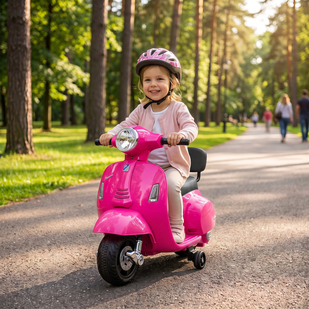 Elektrische kindermotor Mini Vespa GTS 6V elektromotor met lithium-accu, ergonomische zitting, rugleuning, 1,5-3 (2)