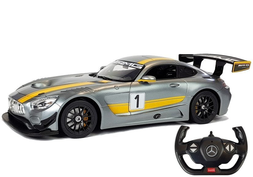 R/C auto Mercedes AMG GT3 Rastar 1:14 grijs (2)