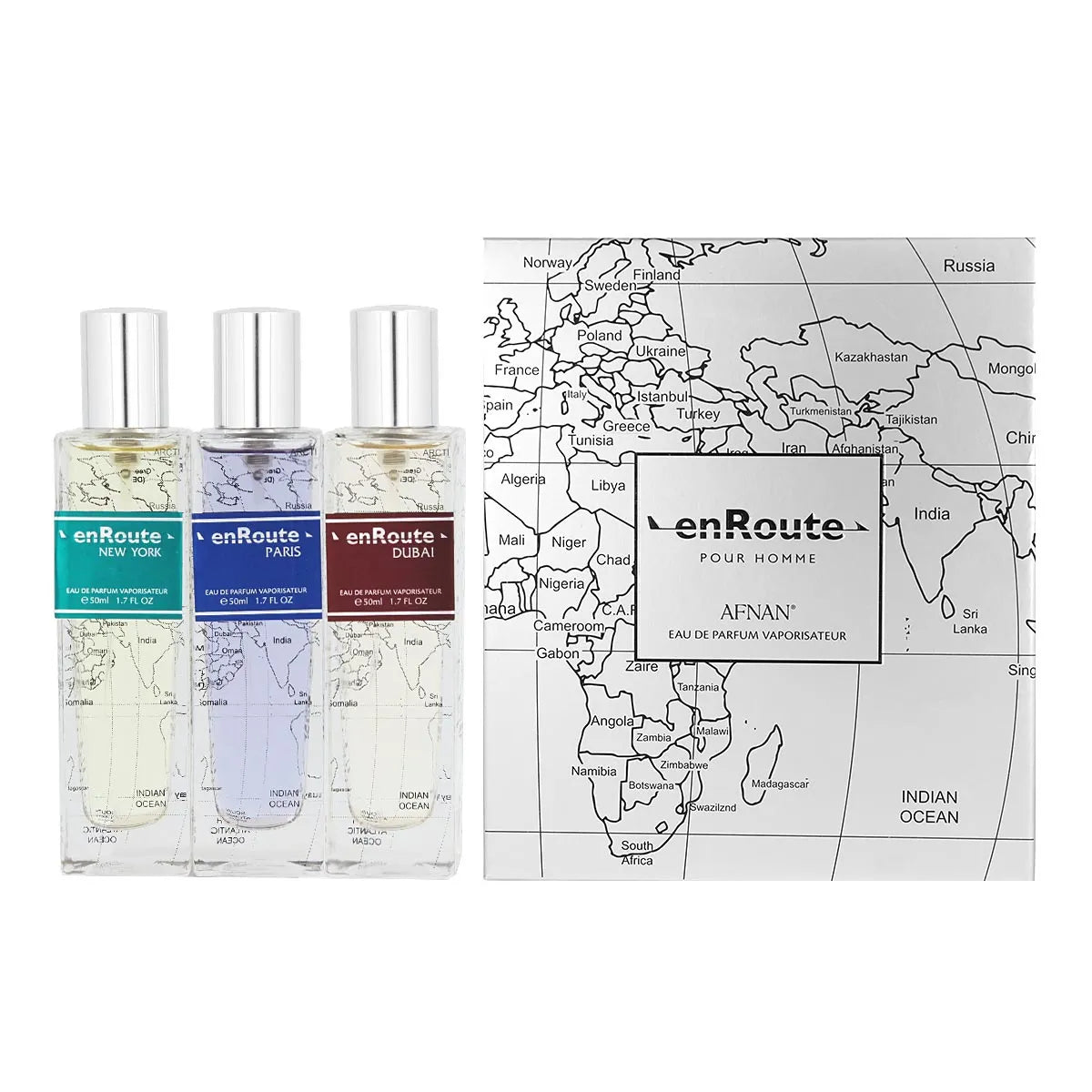 Afnan Enroute Eau De Parfum Pour Homme New York 50ml Eau De Parfum 50ml Paris Eau De Parfum 50ml Dubai