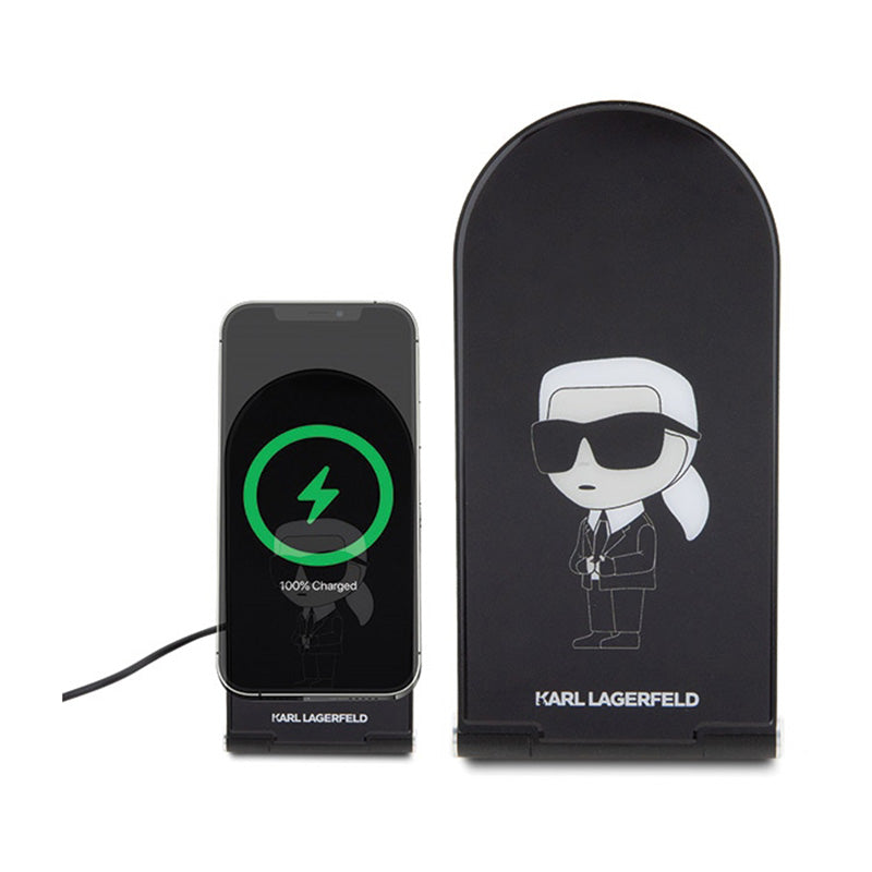 Karl Lagerfeld Ikonik MagSafe - Opvouwbare 2-in-1 magnetische oplader met MagSafe voor iPhone en AirPods 15W (2)