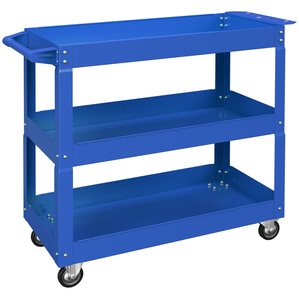 3-traps gereedschapswagen, 4 wielen, staal, 83B x 35,3D x 76H cm, blauw