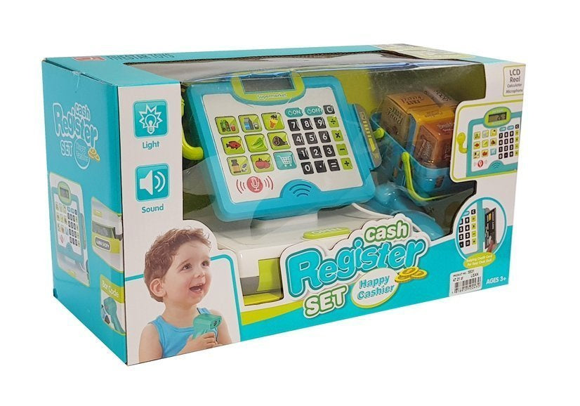 Kinderkassa blauw met mandje (7)