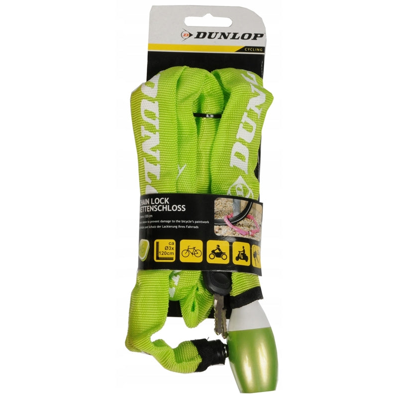 Dunlop - Fietsslot met cijfercode 120 cm (groen)