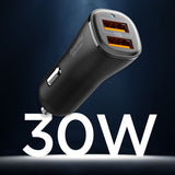 Spigen Essential EV302 – Autolader 2x USB-A 30W (Zwart) (5)