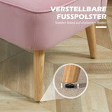 2-zits stoffen bank bankstel gestoffeerde bank loungebank breed roze (7)