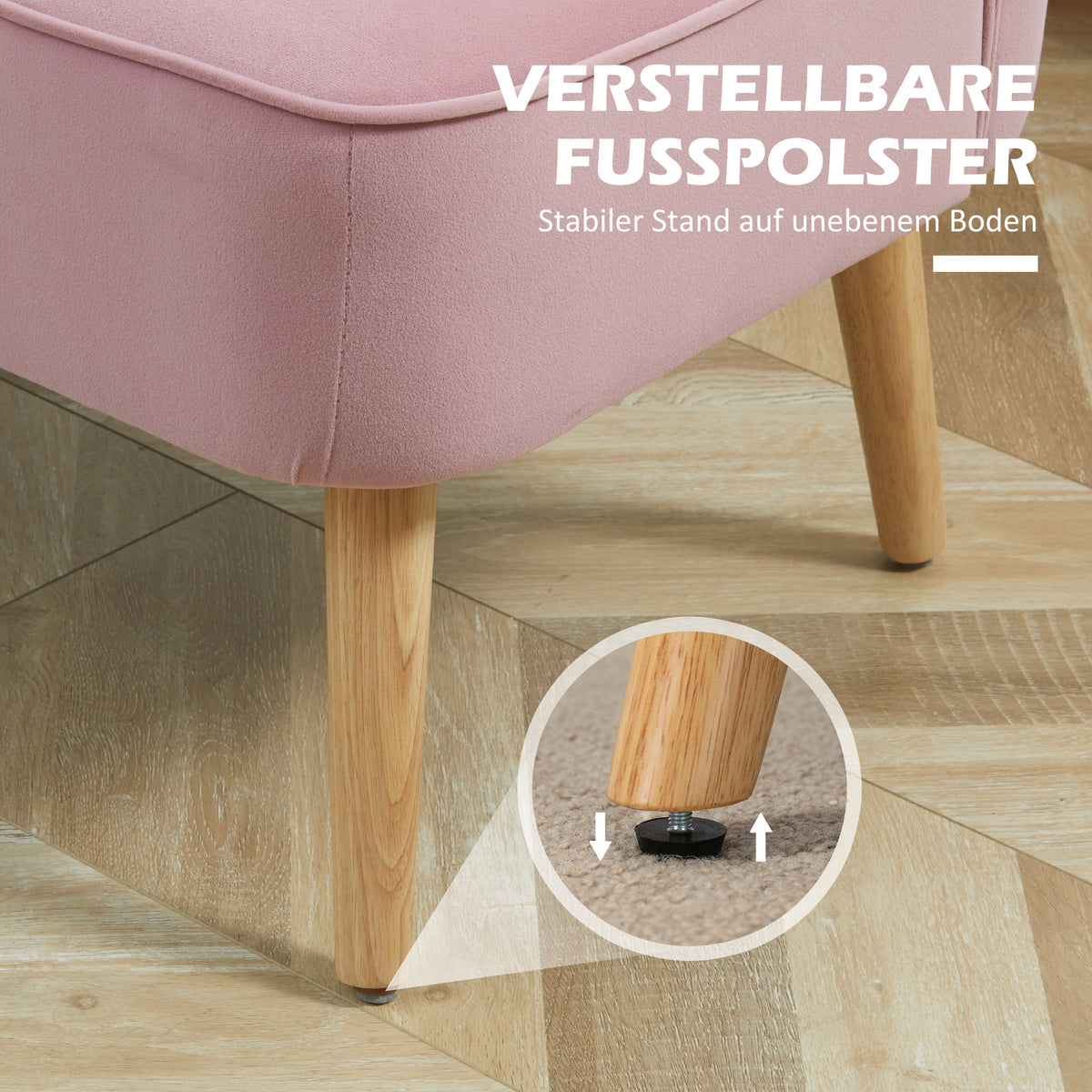 2-zits stoffen bank bankstel gestoffeerde bank loungebank breed roze (7)