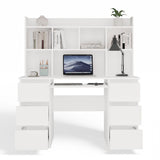 Schreibtisch KUBA + AUFSATZ Set WEISS – Produktabbildung 7