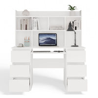 Schreibtisch KUBA + AUFSATZ Set WEISS – Produktabbildung 7