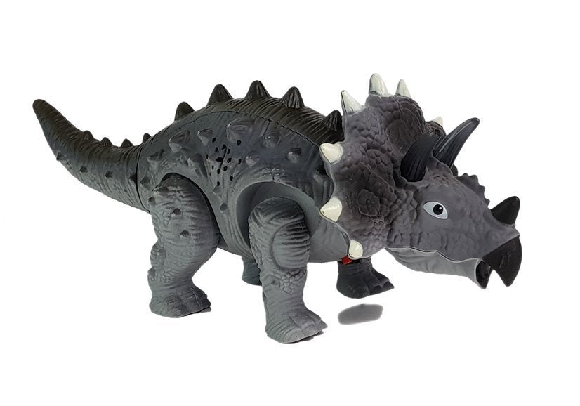 Dinosaurus op batterijen Triceratops grijs