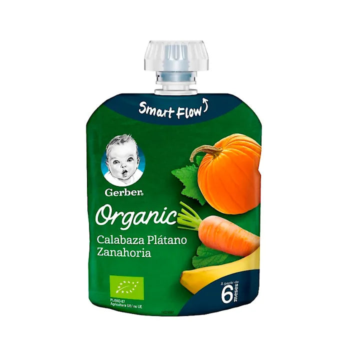 Gerber Organic Pompoen-Banaan-Wortel 90g