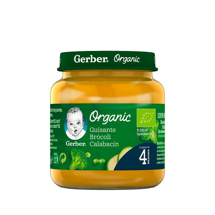 Gerber Biologische erwten, broccoli en courgette 125g