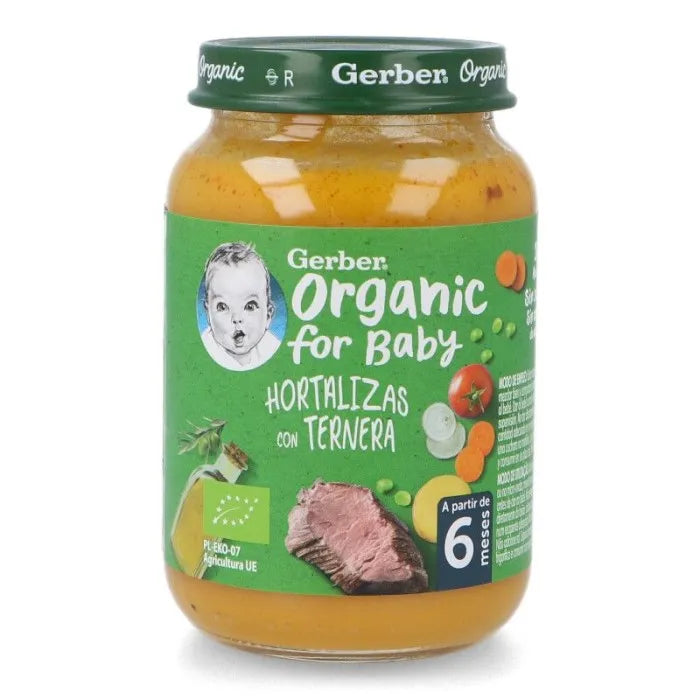 Gerber Organic Groente Kalfsvlees 1U 190g