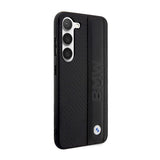 BMW Leather Textured & Stripe - hoesje voor Samsung Galaxy S23 (Zwart) (4)