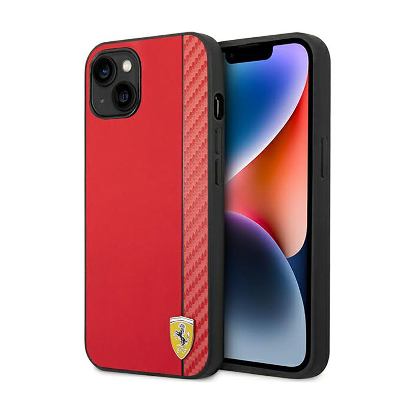 Ferrari Carbon - hoesje voor iPhone 14 Plus (rood)
