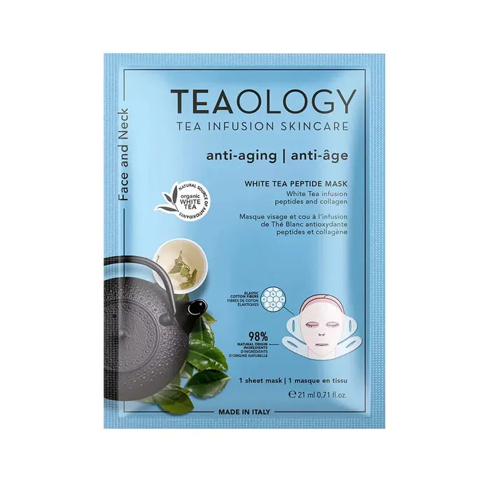 Teaology gladmakend anti-aging masker voor gezicht en hals met witte thee 21ml