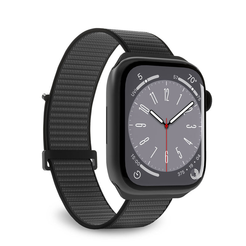 PURO Nylon Sport - horlogeband voor Apple Watch 38/40/41/42 mm (zwart)