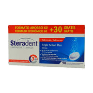 Steradent Drievoudige Werking Plus 60 tabletten 30 tabletten