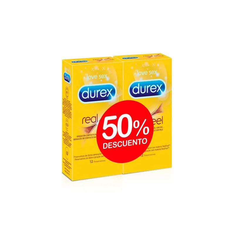 Durex Real Feel Condooms Duo 12x2 Stuks