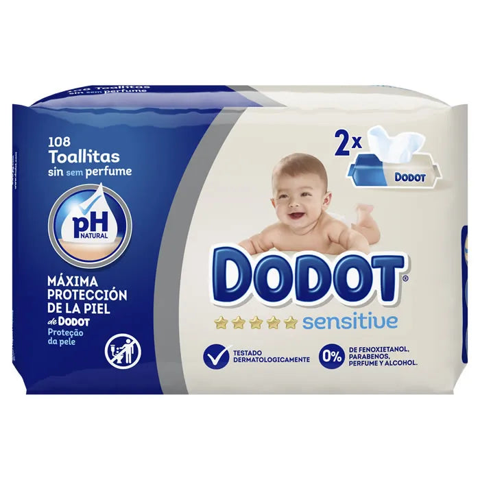Dodot Sensitive Vochtige Doekjes 108 stuks