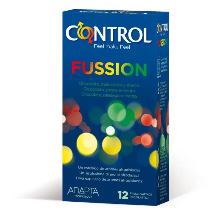 Control Fussion Chocolade, Perzik en Munt 12 condooms