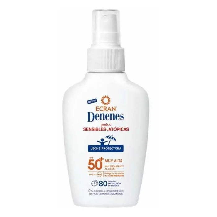 Denenes Zonnebrandmelk Spray SPF50+ Gevoelige Huid 100ml