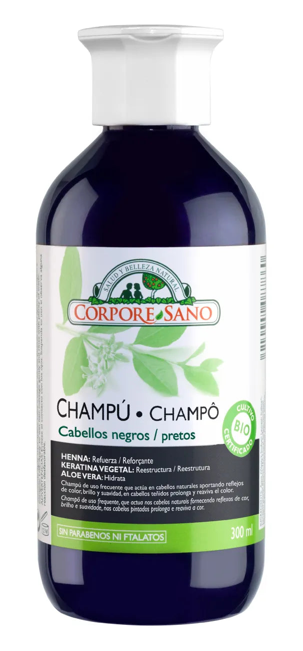 Corpore Shampoo Henna 300ml Zwart Haar Bio