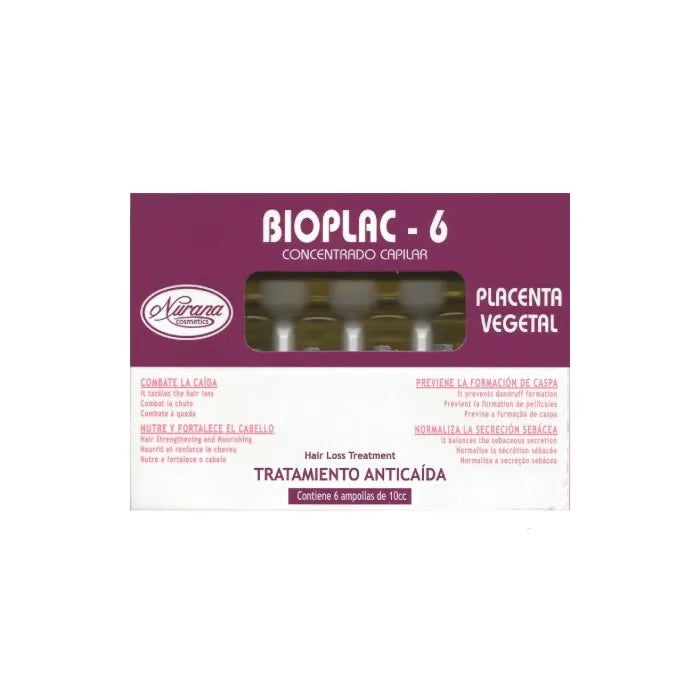 Nurana Bioplac-6 ampullen voor de behandeling van haaruitval 6x10ml