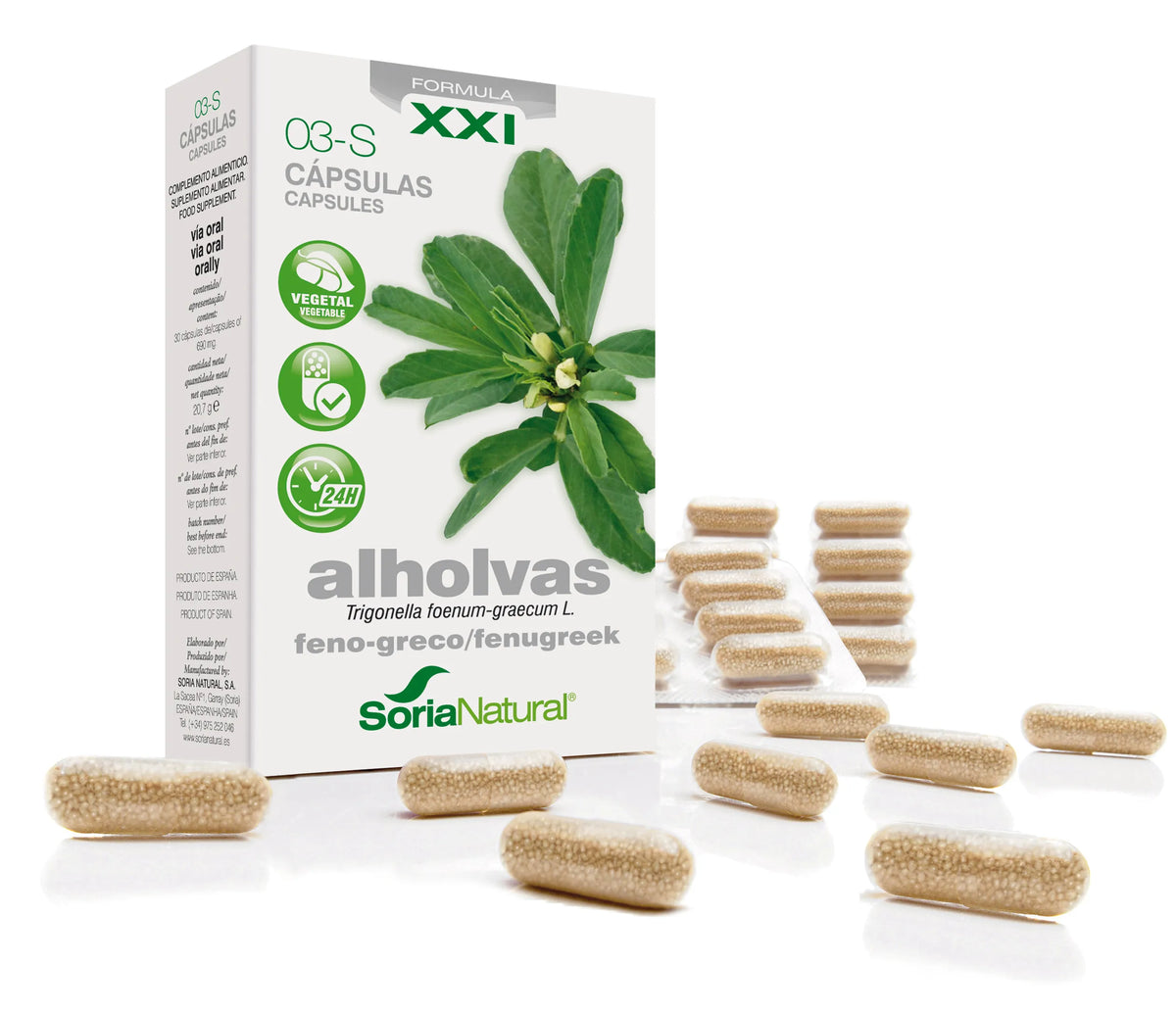 Soria 3-S Alholvas 690 mg 30 capsules met verlengde afgifte
