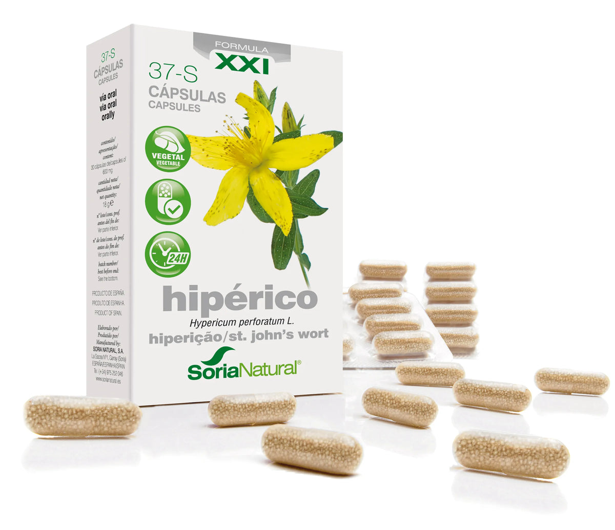 Soria 37-S Sint-janskruid 30 capsules met vertraagde afgifte