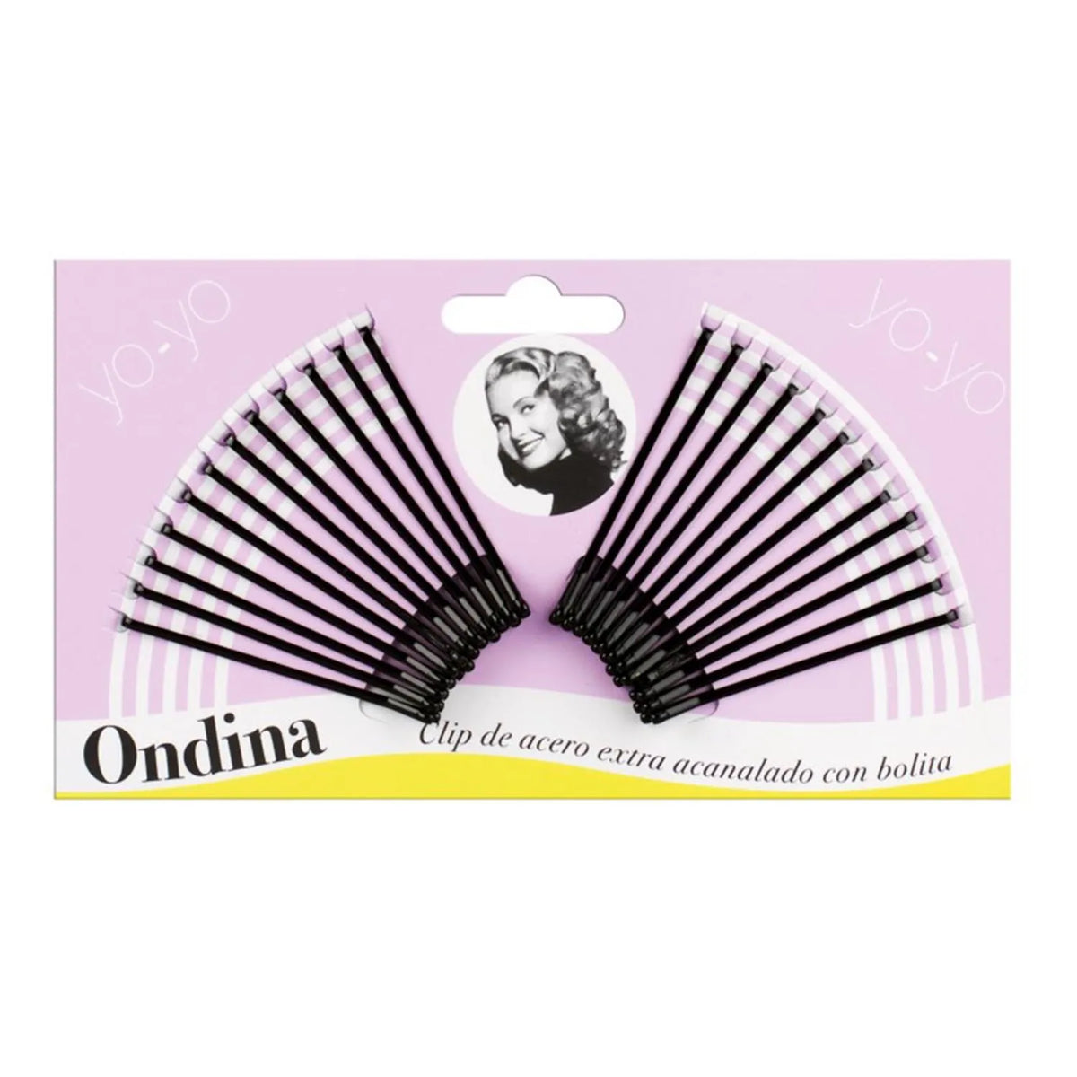 Eurostil Gekartelde Clips Staal Met Zwart Bolletje 50mm Pak 1st