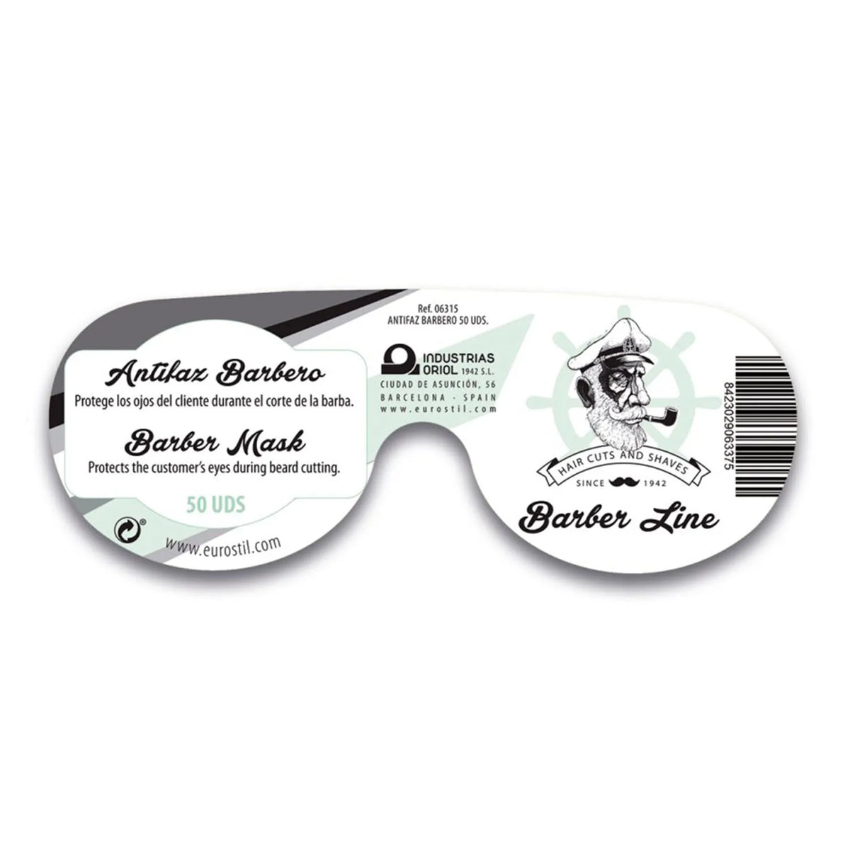 Eurostil Barber Line Barbiermasker Zwart Zwart Pak van 50st
