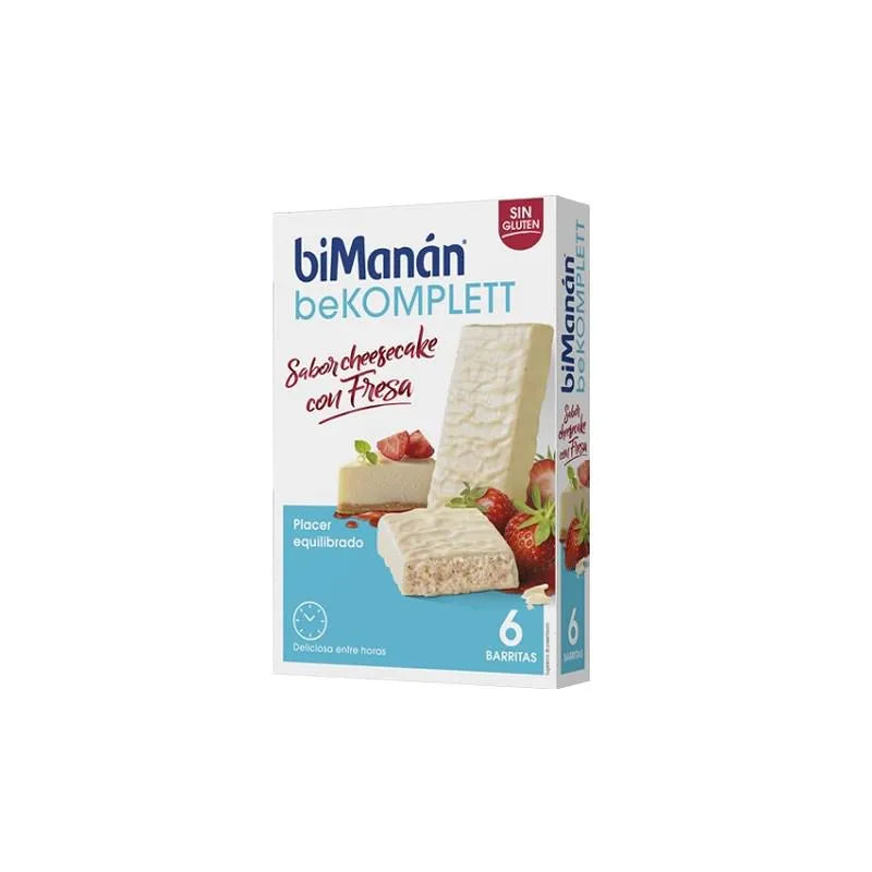 Bimanán Bekomplett repen met witte chocolade, cheesecake en aardbei 6 stuks