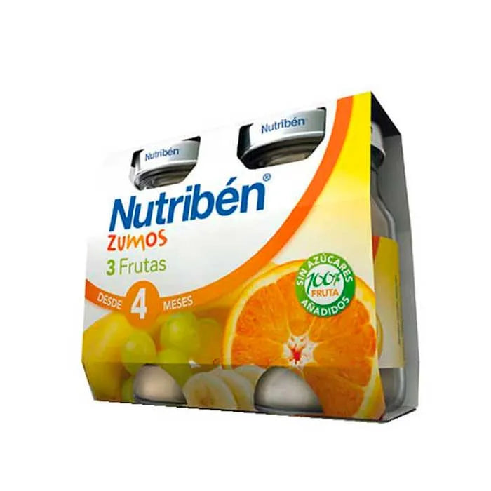 Nutribén 3 Vruchtensappen 2x130ml